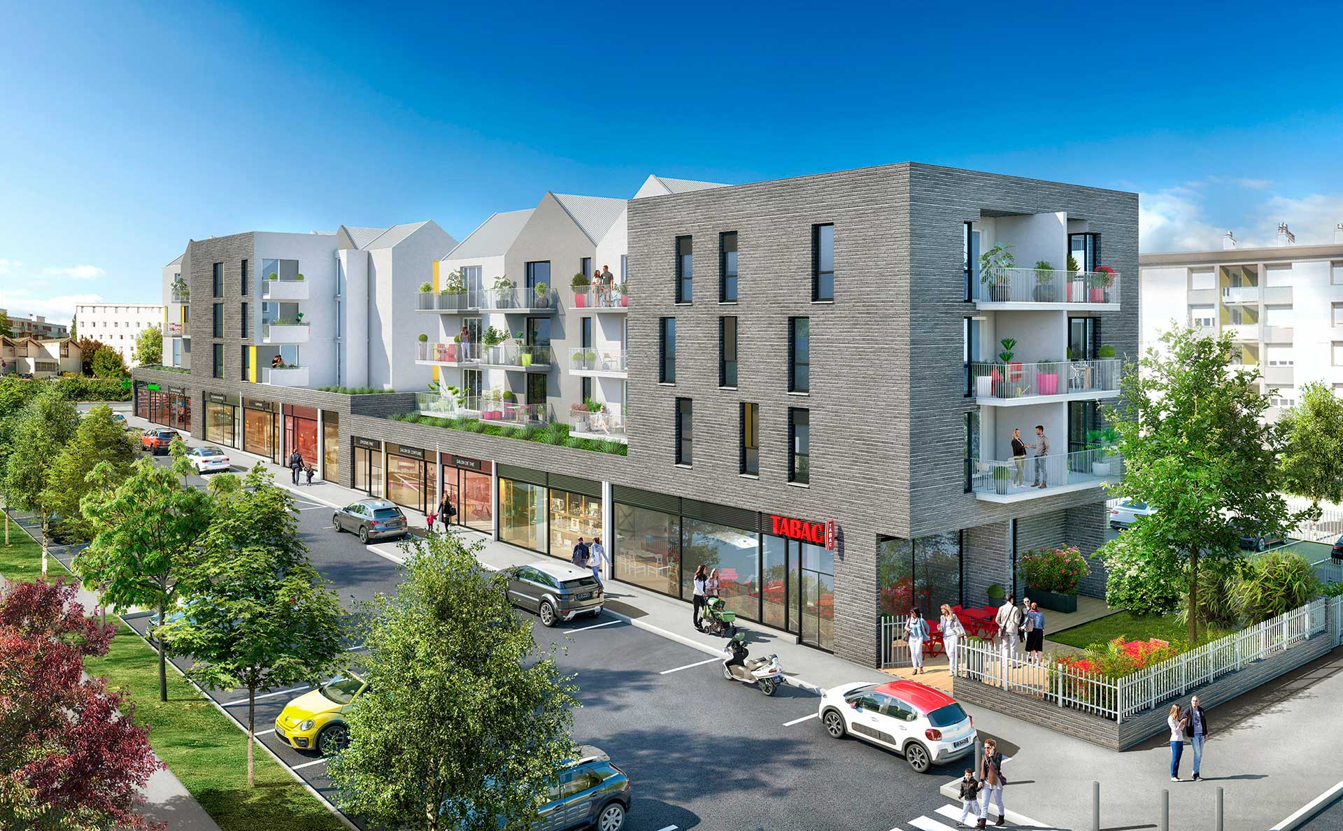 vue exterieure residence nemours-appartements neufs-residence l'express-immobilier neuf nemours-immopbilier neuf paris-acheter ou investir-promoteur immobilier