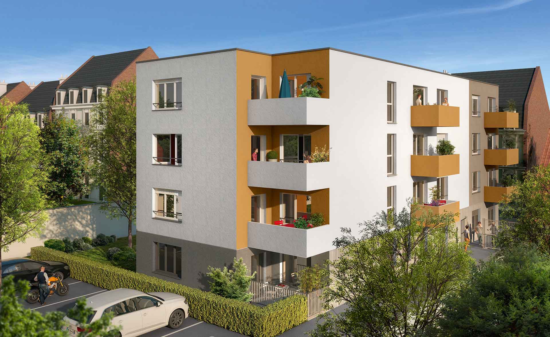 vue exterieure residence estrella-logements neufs armentieres-estrella armentieres