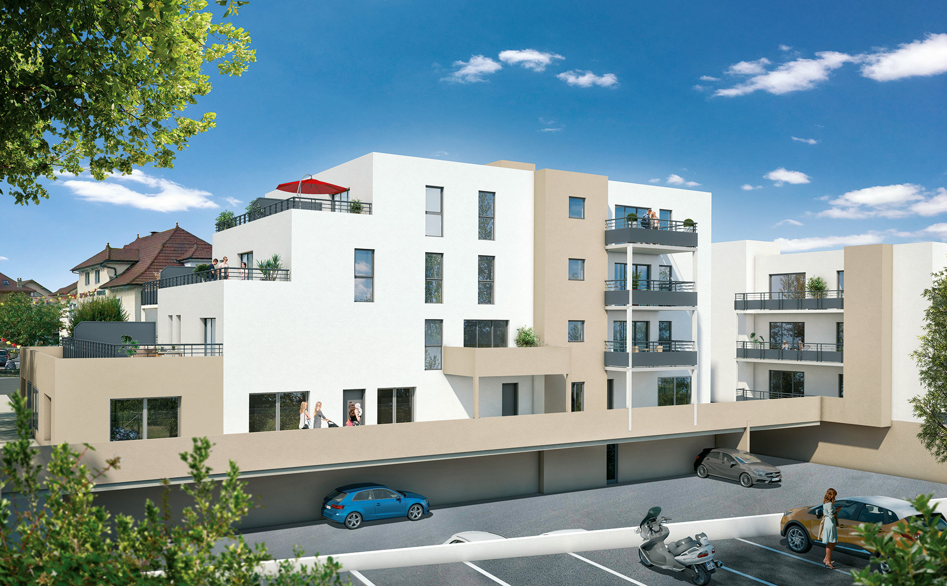 Vue principale vue exterieure-appartements neufs a marnaz-acheter ou investir en haute savoie
