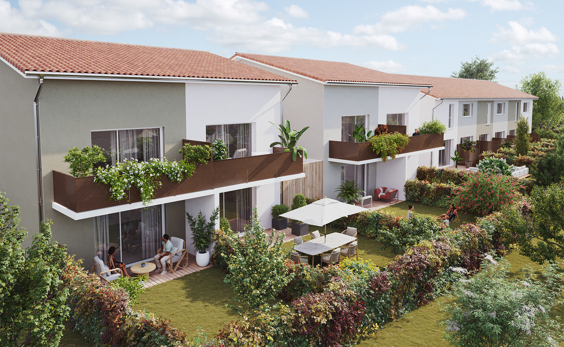 Perspective vue jardin Terre d'Argile terre d argile