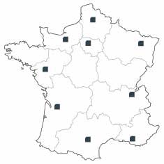 carte de france-implantations carrere pour mobile