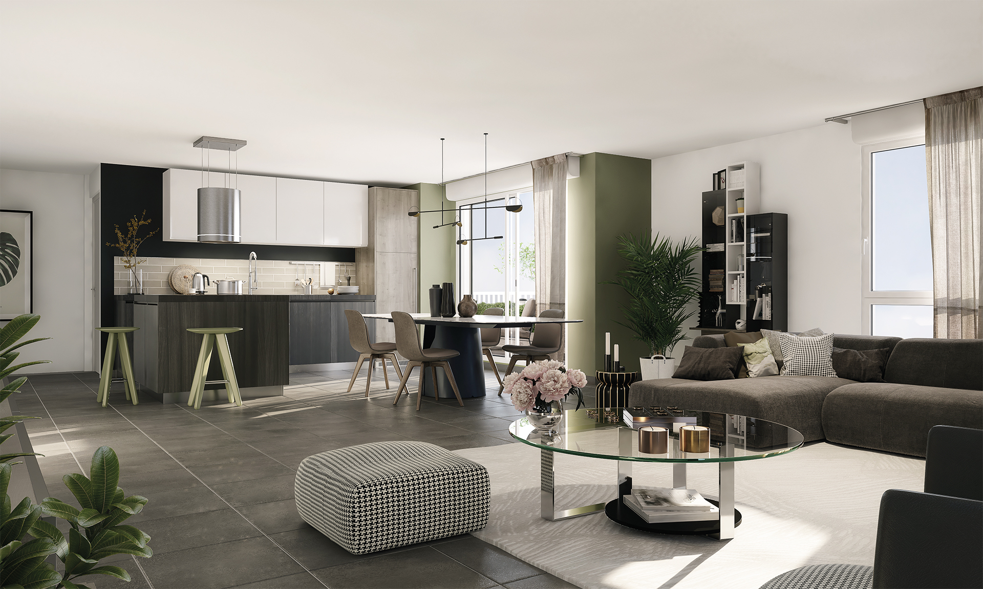 vue interieure appartement neuf residence barriere rive droite a bordeaux- habiter a bordeaux dans un appartement neuf