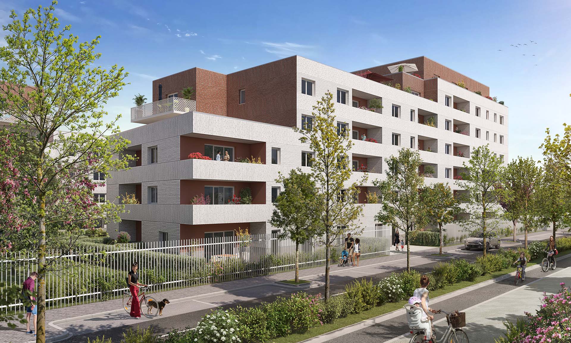 perspective en journee residence nouvel'aire a tourcoing - pour vivre ou investir a tourcoing