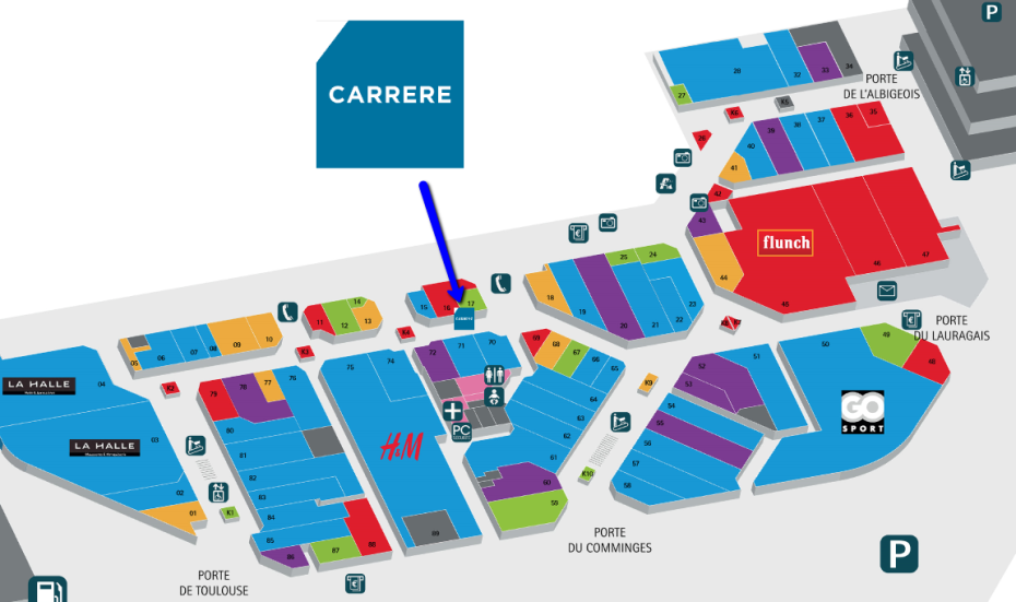 emplacement stand carrere-auchan balma gramont-toulouse