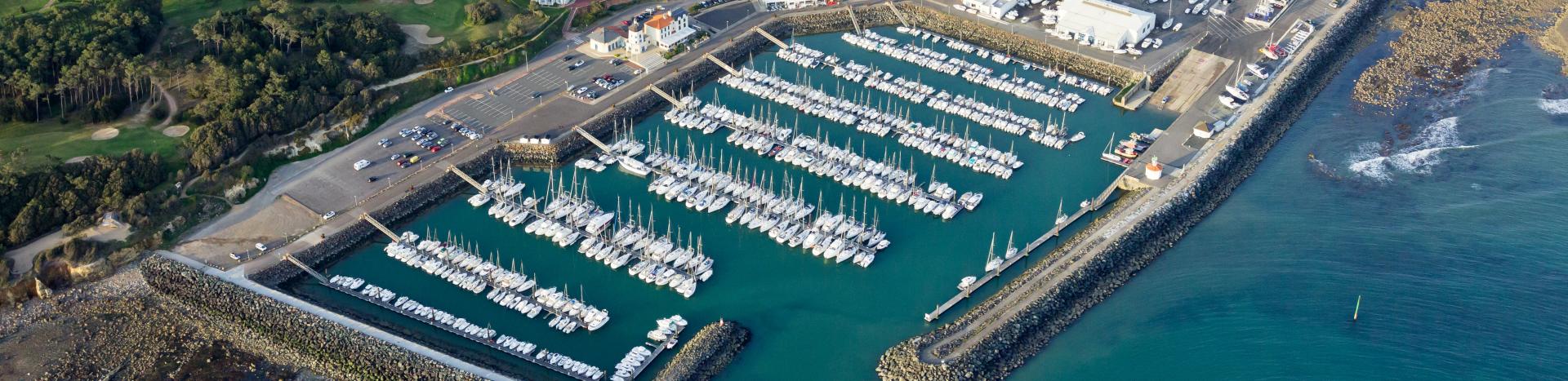photo vue aerienne port bourgenay a talmont saint hilaire