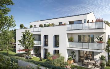 perspective couleur en journee residence l ecrin blanc a carbon-blanc proche de bordeaux