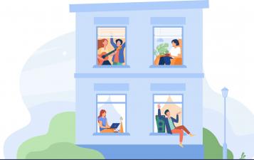 illustration immeuble locataires