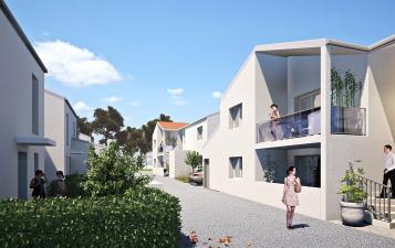 perspective couleur en journee vue sur la residence le clos du veillon a talon saint hilaire