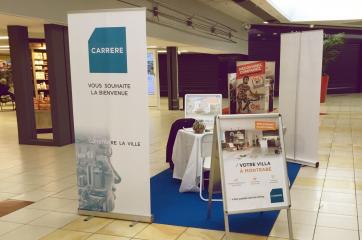 photo stand carrere dans galerie espace gramont a balma toulouse  pour presentation villas pastel a montrabe