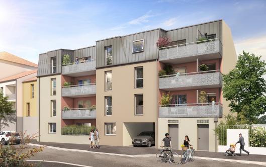 vue exterieure en fin de journee de la residence neuve les deux rives a nancy intramuros