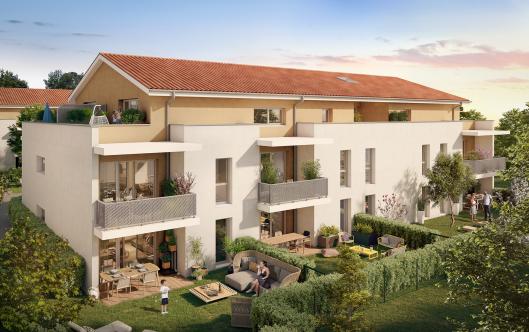 vue exterieure en fin de journee de la residence neuve les deux rives a nancy intramuros