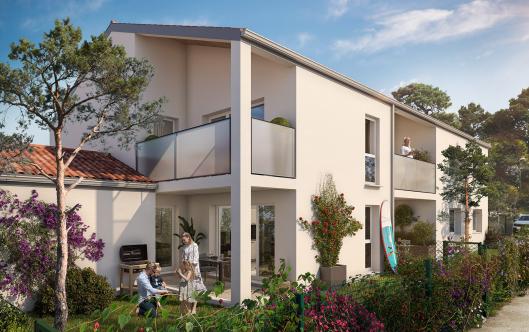 vue exterieure en fin de journee de la residence neuve les deux rives a nancy intramuros