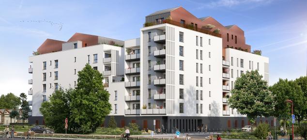 perspective en journee residence les souhaits a elbeuf proche de rouen
