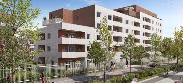 perspective vue rue en journee-residence nouvel aire a tourcoing - vivre ou investir a tourcoing