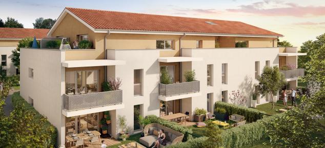 perspective exterieure en journee residence mazureva a aucamville