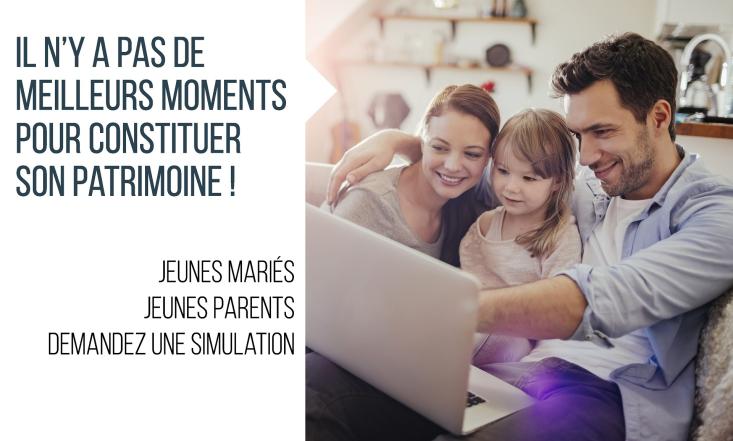 image incitant les jeunes mariés et jeunes parents à demander une simulation lmnp 