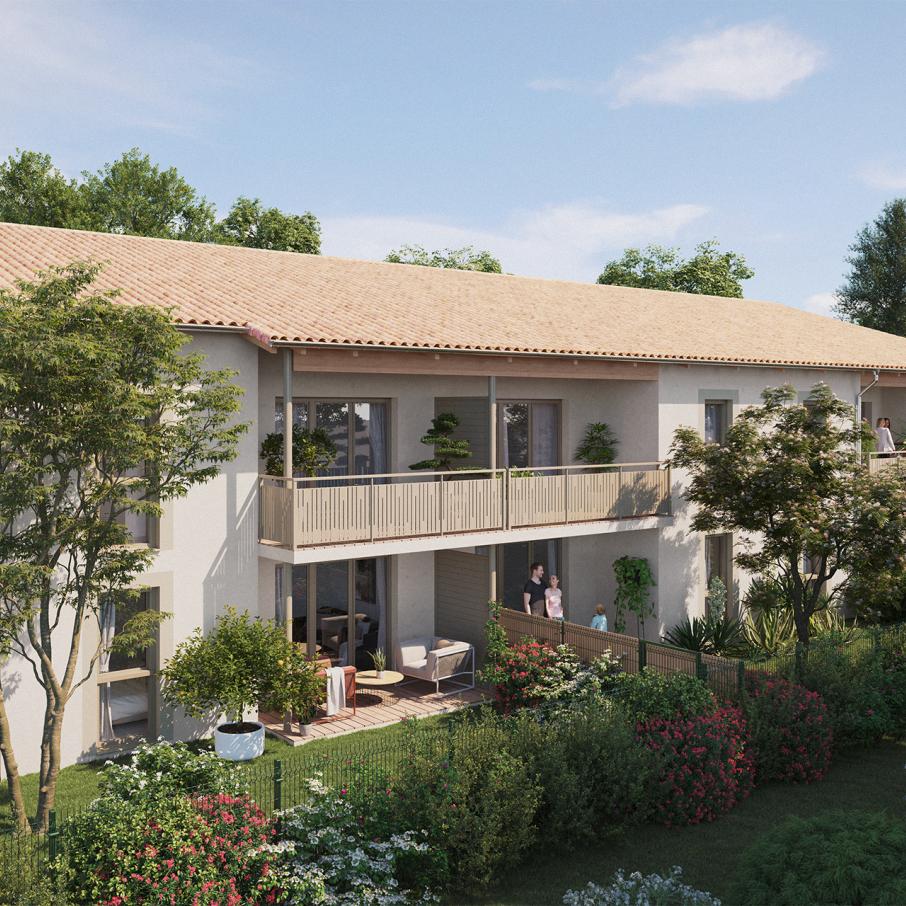 perspective couleur en journee residence la mesange au coeur de muret pour vivre ou investir 