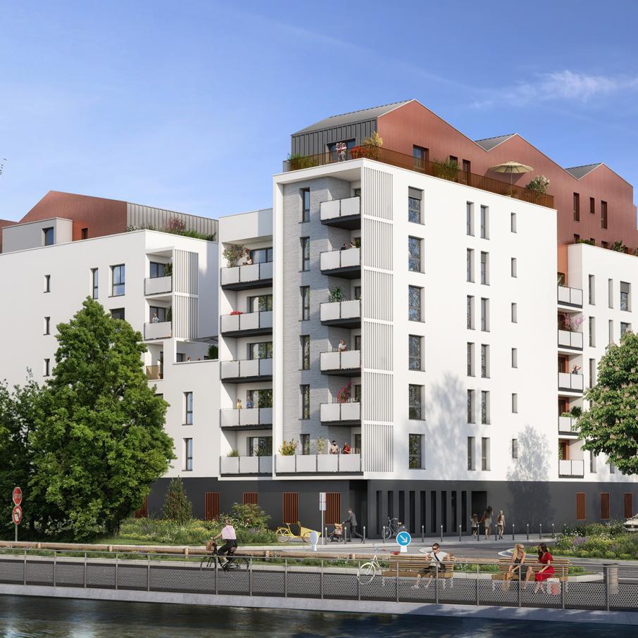 perspective en journee residence les souhaits a elbeuf proche de rouen