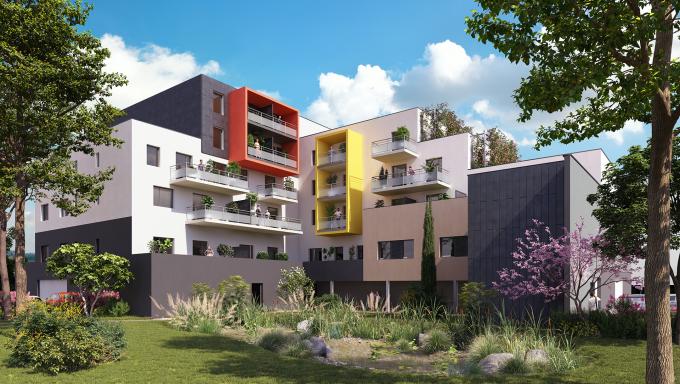 perspective-couleur-au soleil-residence-neuve-a-clermont-ferrand