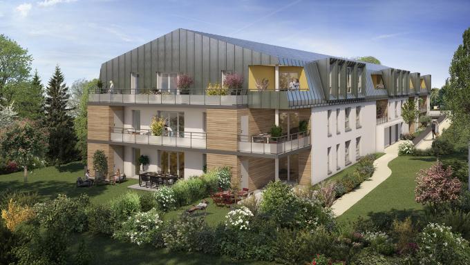 perspective couleur en journee residence terre de seine a mont saint aignan proche de rouen - acheter un appartement à mont-saint-aignan
